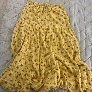 Free People floral maxi skirt